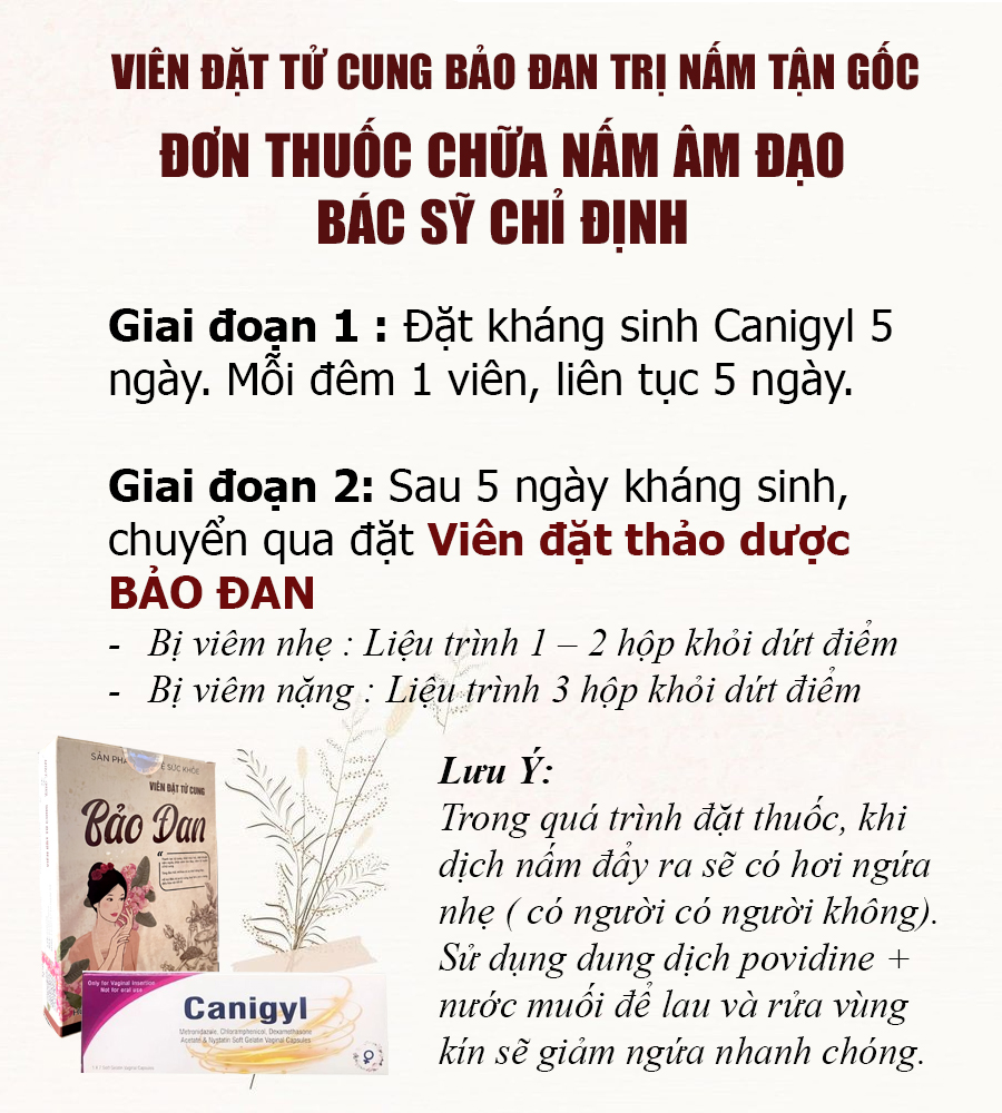 thuốc chữa nấm âm đạo