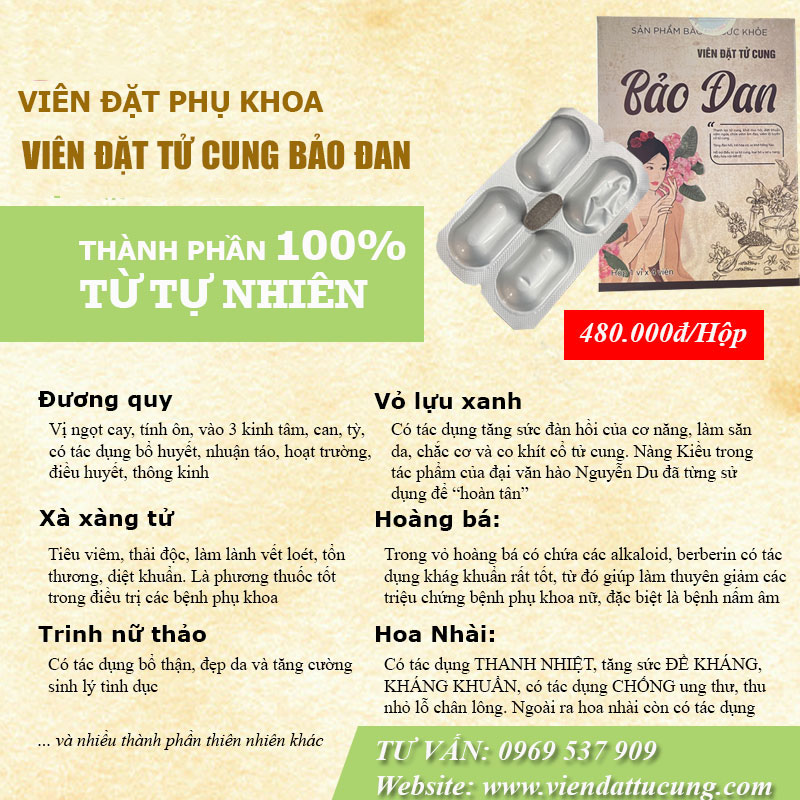 viên đặt trị viêm vùng kín