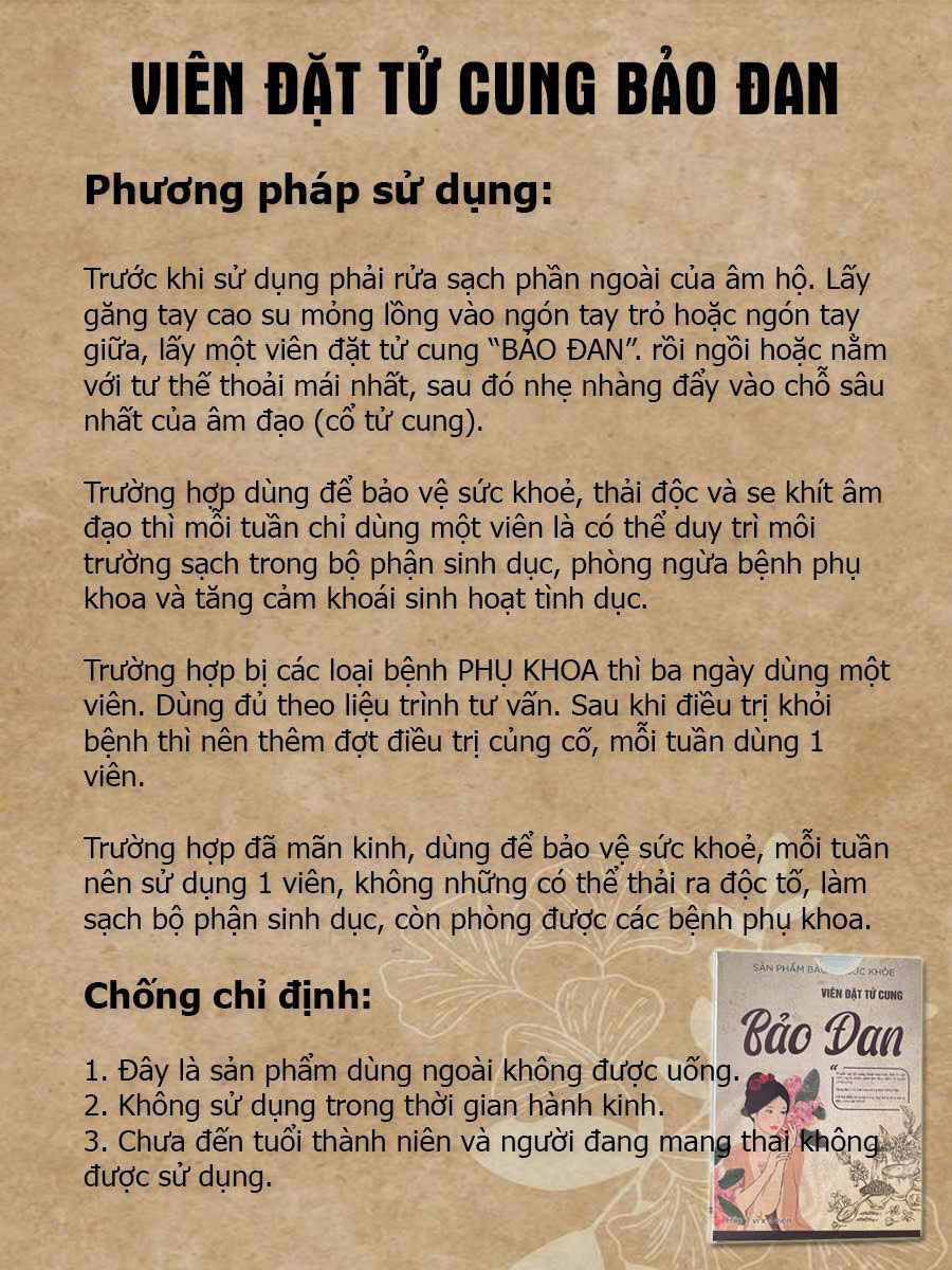 cách sử dụng viên đặt bảo đan