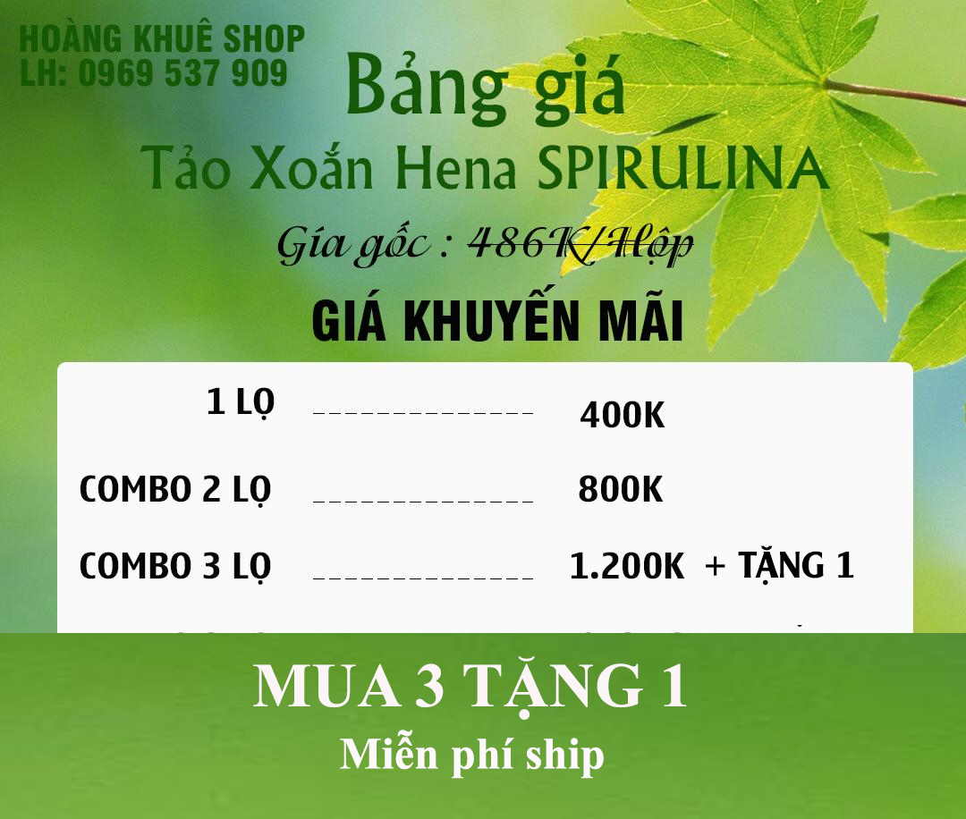 giá tảo xoắn hena